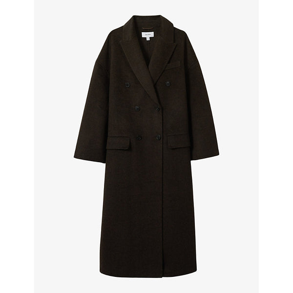 Womens Reiss Lara herringbone wool-blend coat