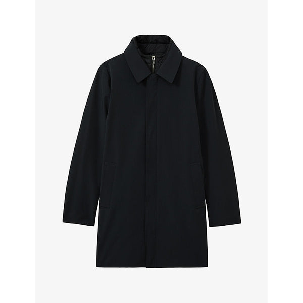 Reiss Logan funnel-neck regular-fit stretch-nylon coat | LYBSTORE