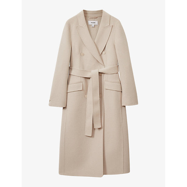 Womens Reiss Maeve double-breasted wool-blend coat