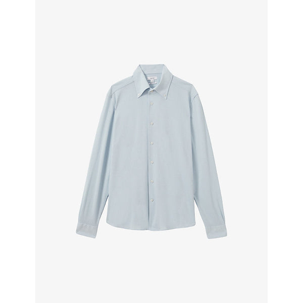 Mens Reiss Malone slim-fit long-sleeve cotton shirt