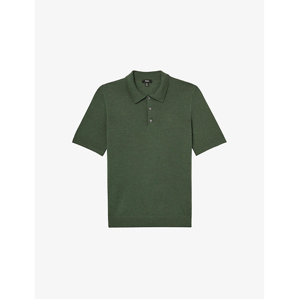 Reiss Manor Short-Sleeve Merino Wool Polo Shirt