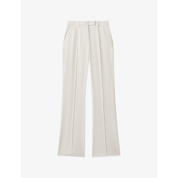 Womens Reiss Millie flared-leg high-rise woven trousers