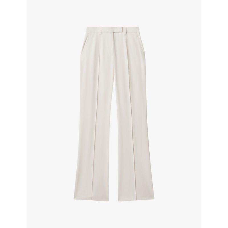 Womens Reiss Millie flared-leg high-rise woven trousers