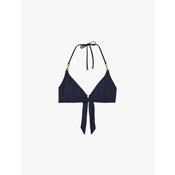 Womens Reiss Millie tie-back triangle bikini top