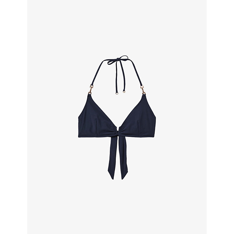 Womens Reiss Millie tie-back triangle bikini top