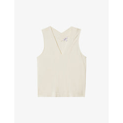  Reiss Mira V-neck sleeveless woven top