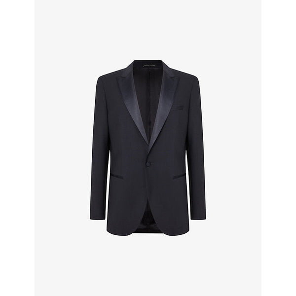 Mens Reiss Poker single-breasted slim-fit stretch-wool blend suit jacket