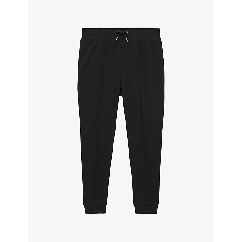 Mens Reiss Premier pinched-seam stretch-woven jogging bottoms