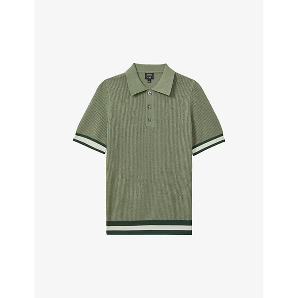  Reiss Quinn half-button short-sleeve cotton polo