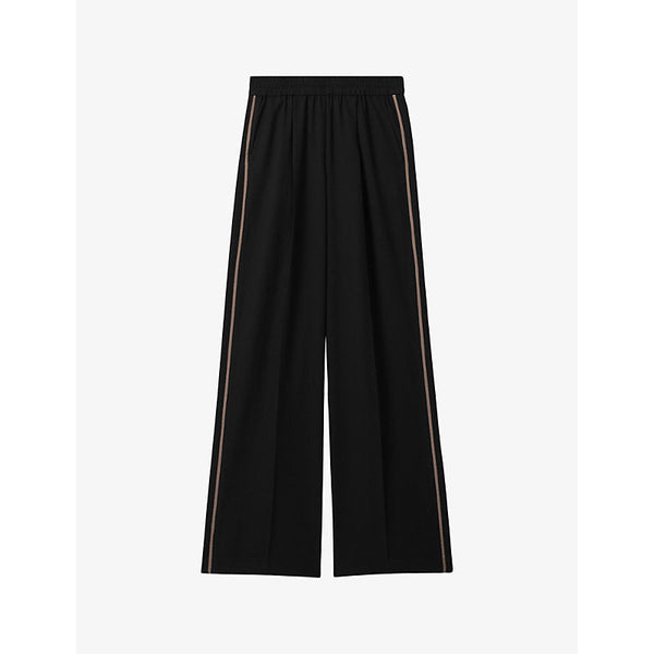 Womens Reiss Remi side-stripe high-rise woven trousers