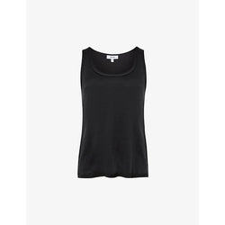 Womens Reiss Riley round-neck silk-blend vest top