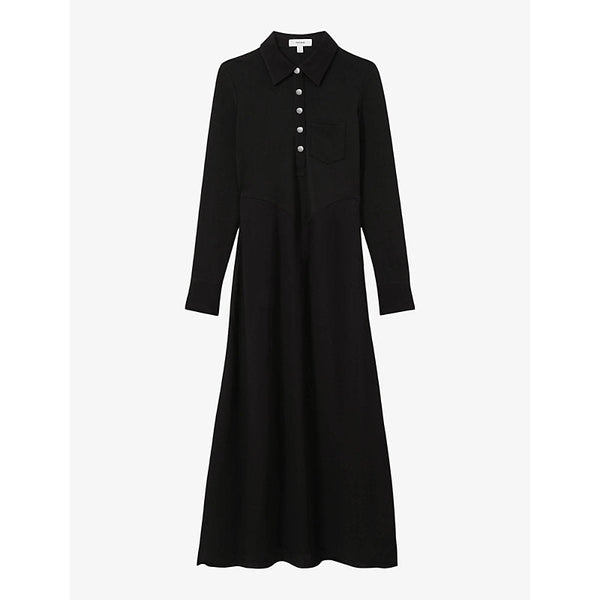 Womens Reiss Rosina polo jersey maxi dress