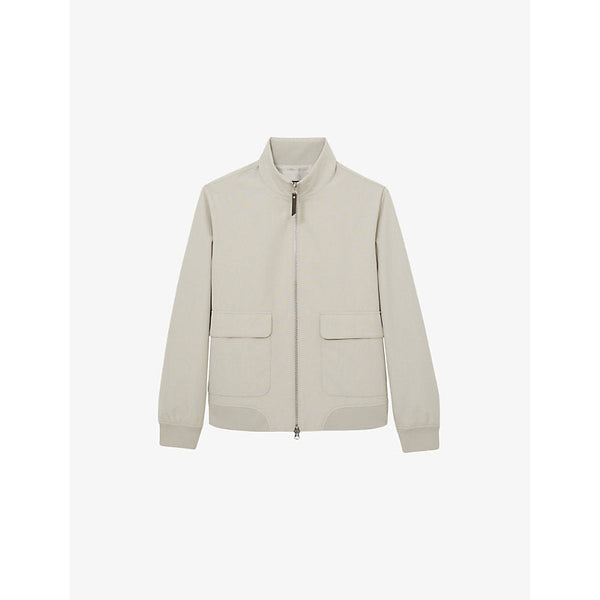 Reiss Rufus funnel-neck zip woven jacket