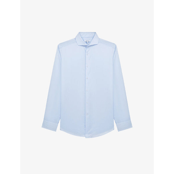 Mens Reiss Storm slim-fit cotton-twill shirt