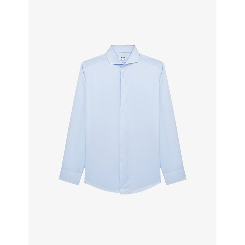 Mens Reiss Storm slim-fit cotton-twill shirt