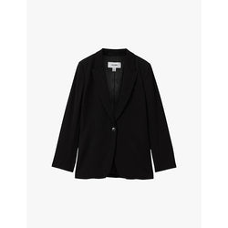 Womens Reiss Tansey peak-lapel single-breasted stretch-woven blazer