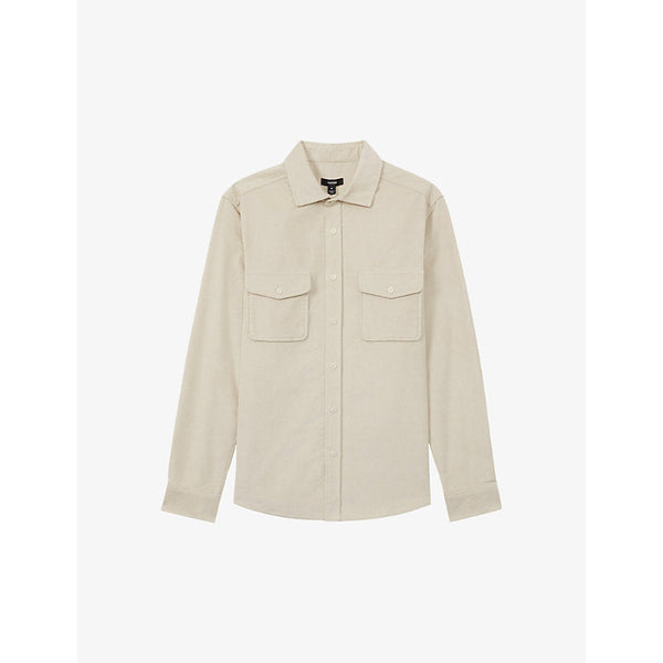 Reiss Tucci chest-pocket corduroy overshirt