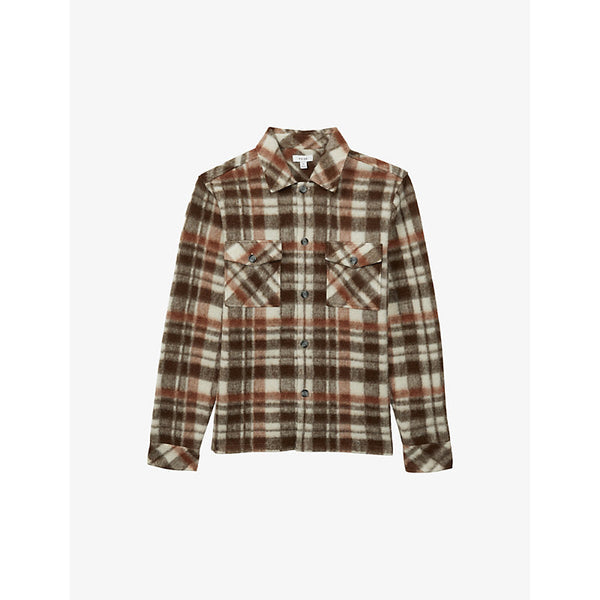 Reiss Wade checked-pattern woven shirt