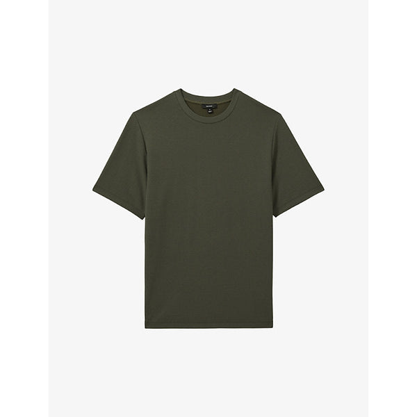 Reiss Wick textured stretch-woven T-shirt | LYBSTORE