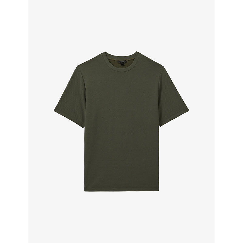  Reiss Wick textured stretch-woven T-shirt