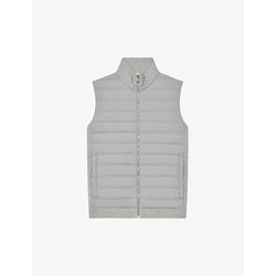 Mens Reiss William high-collar quilted woven gilet