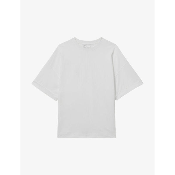 Womens Reiss x 100 Ciels Spencer round-neck oversized cotton-jersey T-shirt