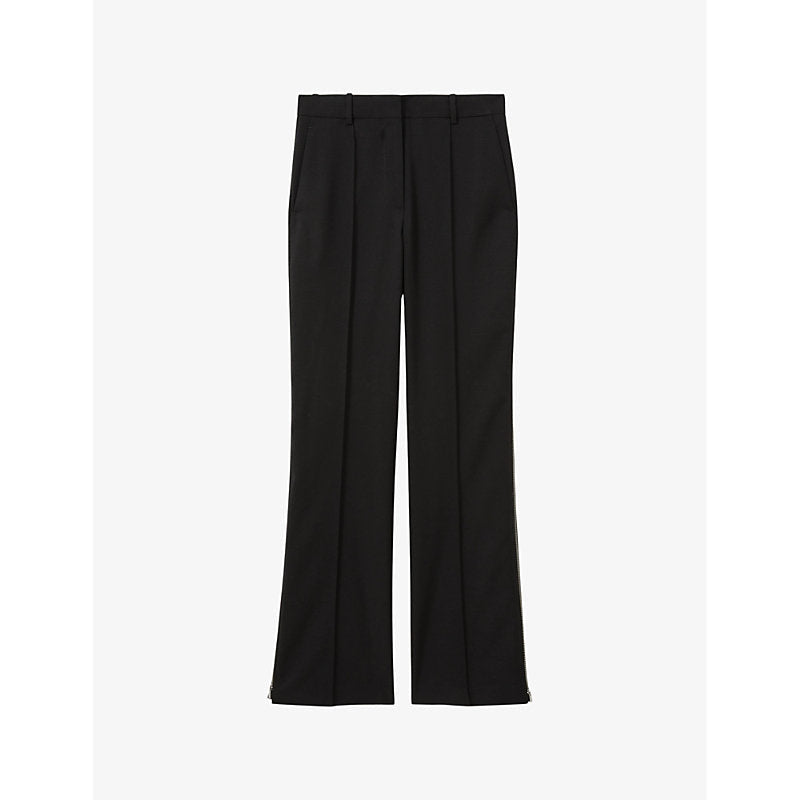 Womens Reiss x Atelier Audrey side-zip wide-leg stretch-woven trousers