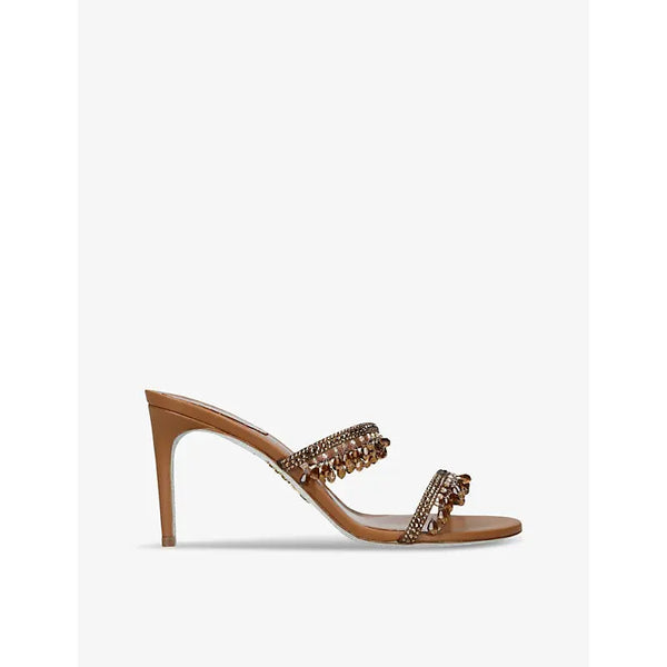 Rene Caovilla Chandelier 80 jewel-embellished leather heeled sandals