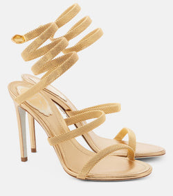 Rene Caovilla Juniper 105 metallic leather sandals