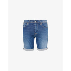 Replay Hyper mid-rise slim-leg stretch denim-blend shorts