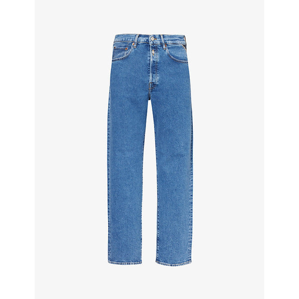 Replay Red Cast 9zero1 mid-rise straight-leg stretch-denim jeans