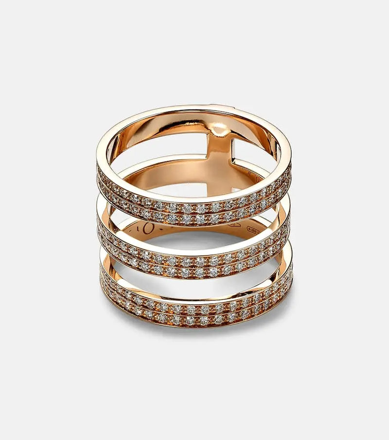 Repossi Berbere 18kt rose gold ring with diamonds | LYBSTORE