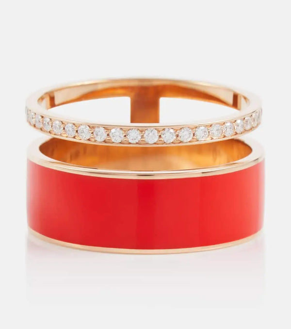 Repossi Berbere Chromatic rose gold ring with diamonds | LYBSTORE