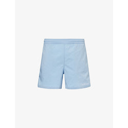 Mens Represent Brand-embroidered regular-fit cotton-blend shorts