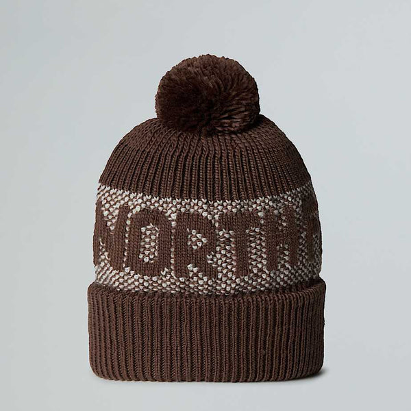 The North Face Retro Cabin Beanie Smokey Brown-white Dune male