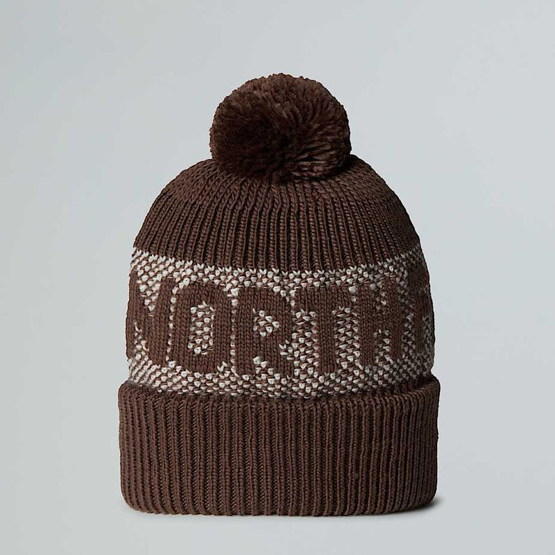 The North Face Retro Cabin Beanie Smokey Brown-white Dune male