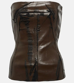 Rick Owens Coated denim corset | LYBSTORE