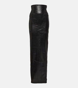 Rick Owens Coated denim maxi skirt