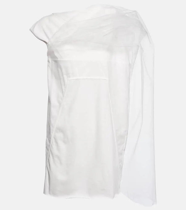 Rick Owens Cotton and tulle minidress | LYBSTORE