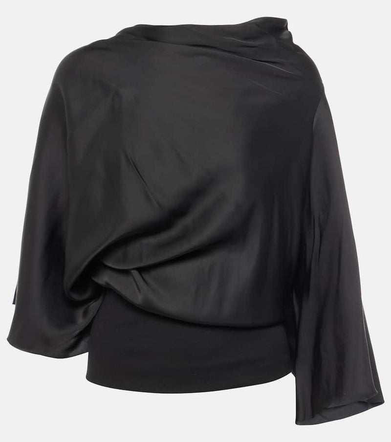 Rick Owens Cylinder draped jersey top | LYBSTORE