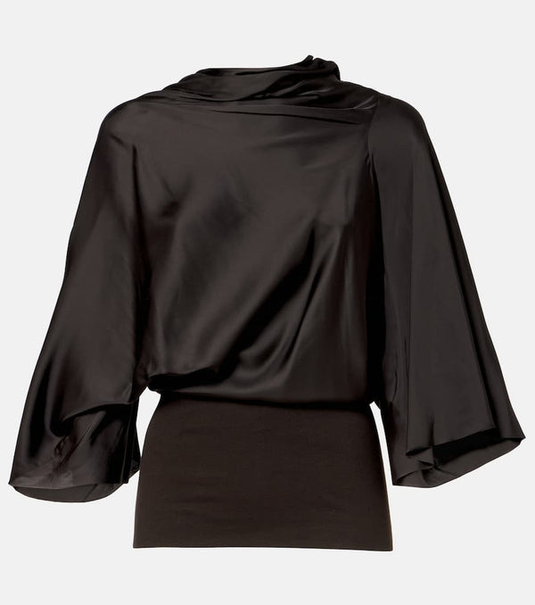 Rick Owens Cylinder draped satin top