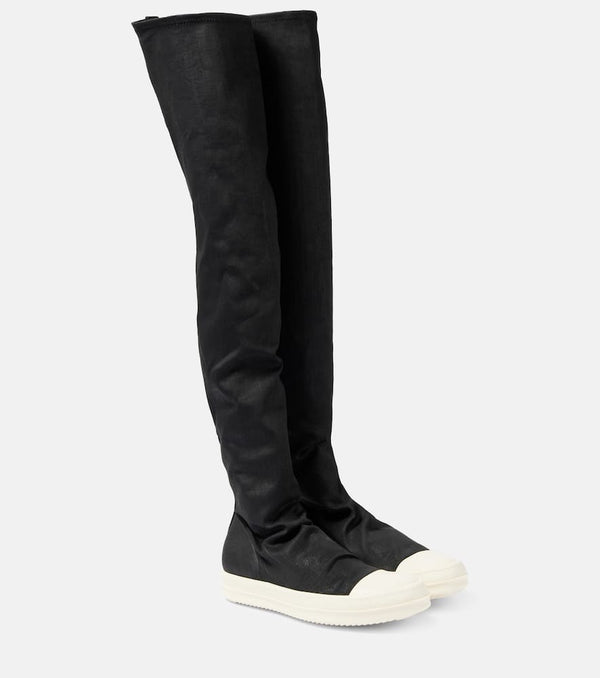 Rick Owens Denim over-the-knee sneakers