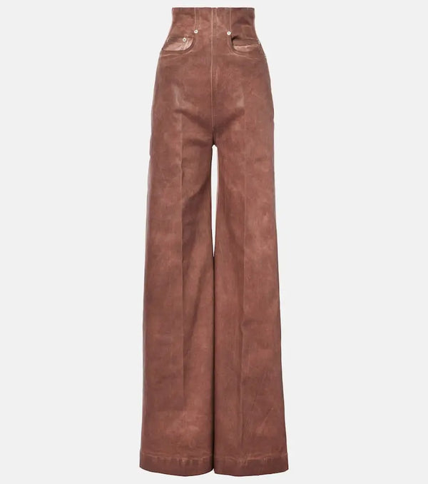 Rick Owens Dirt Cooper high-rise wide-leg jeans