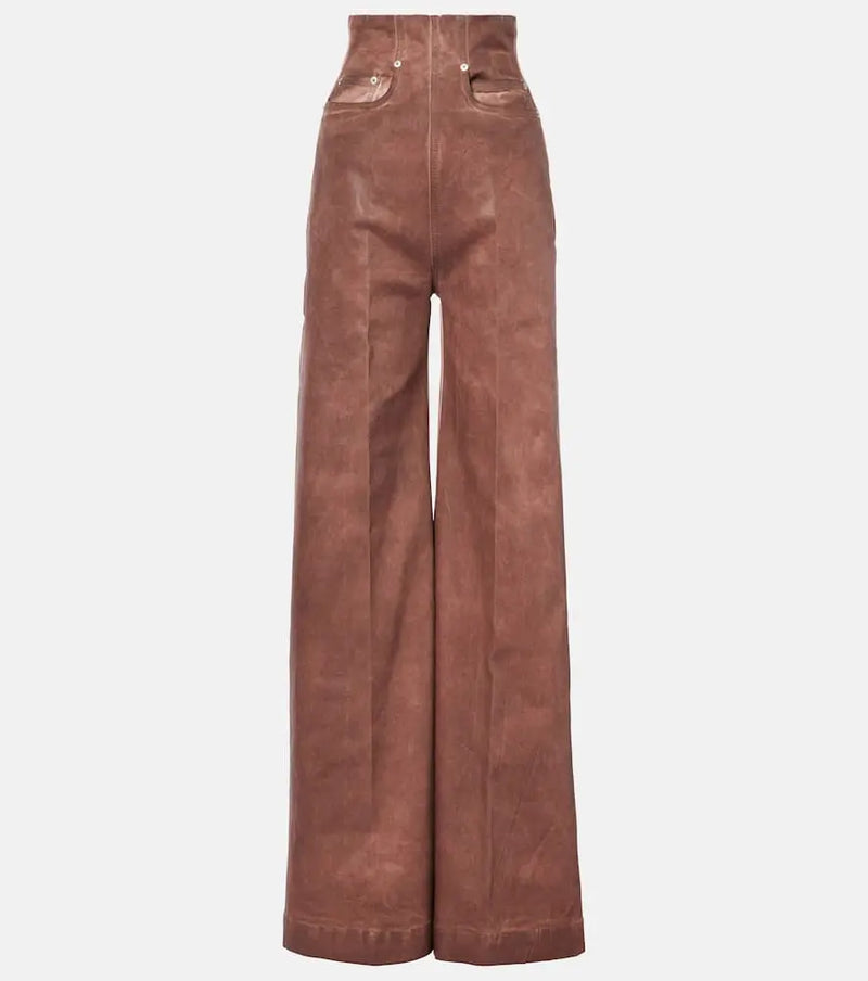 Rick Owens Dirt Cooper high-rise wide-leg jeans