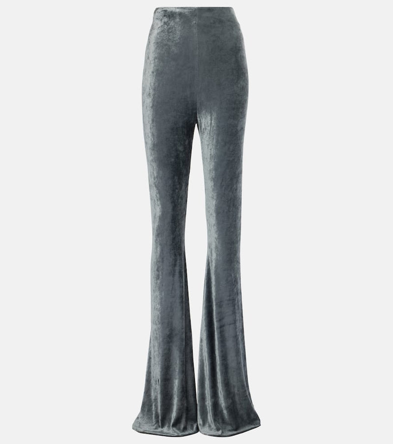 Rick Owens Dirt high-rise velvet flared pants