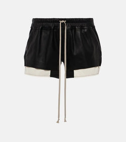 Rick Owens Fog leather shorts