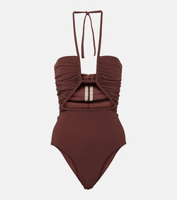 Rick Owens Halterneck cutout swimsuit