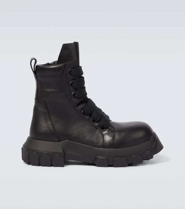 Rick Owens Jumbo Laced leather boots | LYBSTORE