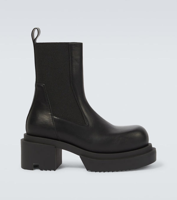 Rick Owens Leather Chelsea boots