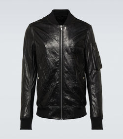 Rick Owens Leather bomber jacket